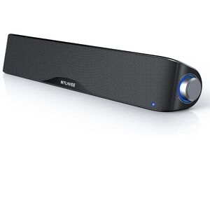 Nylavee Bluetooth WiFi Computer Speaker Black | Wireless Desktop PC Sound System